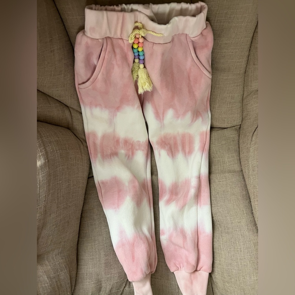 Lola + The Boys Blush Hoodie with Heart and Beads joggers - Picture 3 of 8